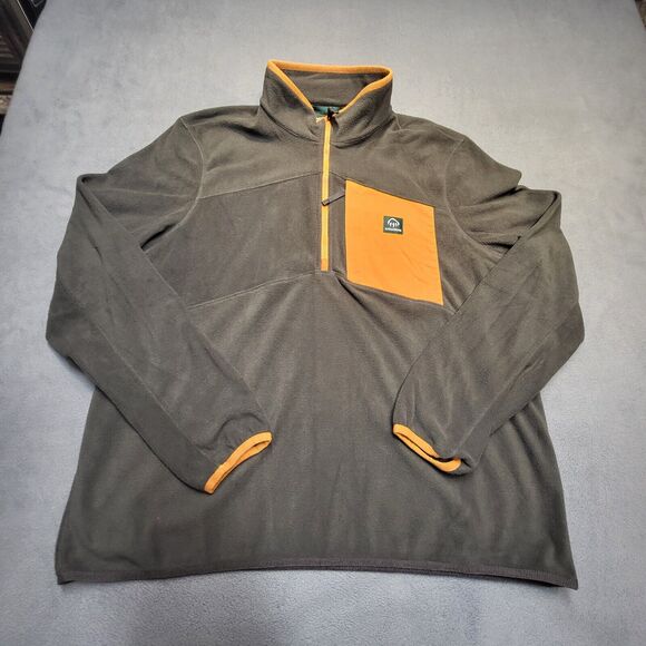 Wolverine Fleece Pullover Mens L Brown Long Sleeve Quarter Zip - Picture 1 of 8